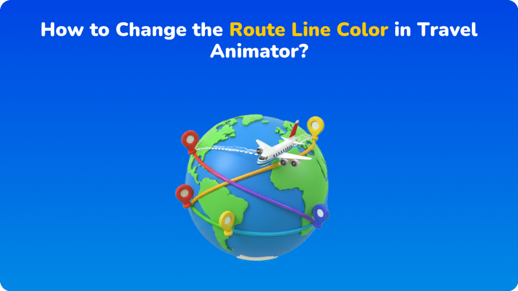 How to Change the Route Line Color in Travel Animator?