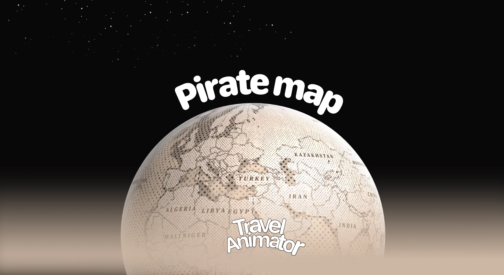 Pirates Map in Travel Animator