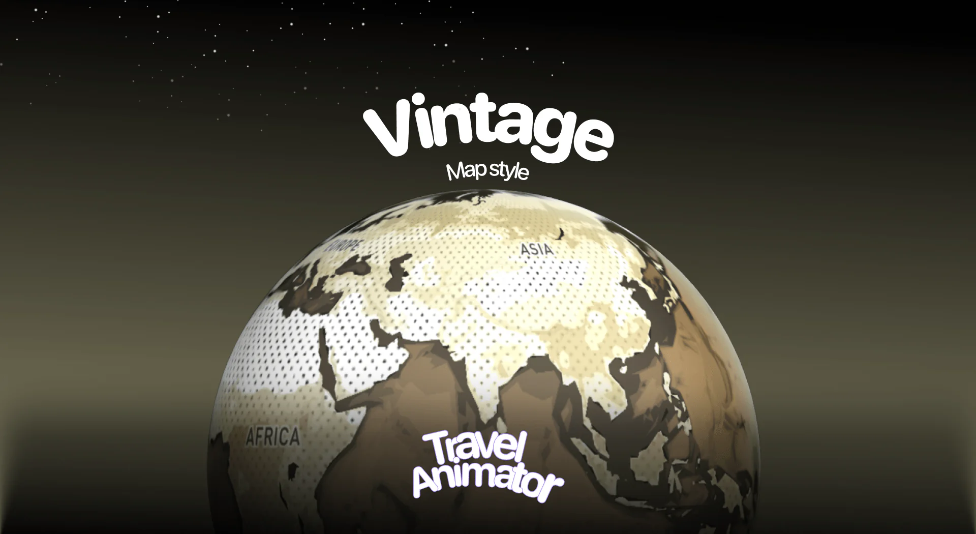 Vintage Map in Travel Animator