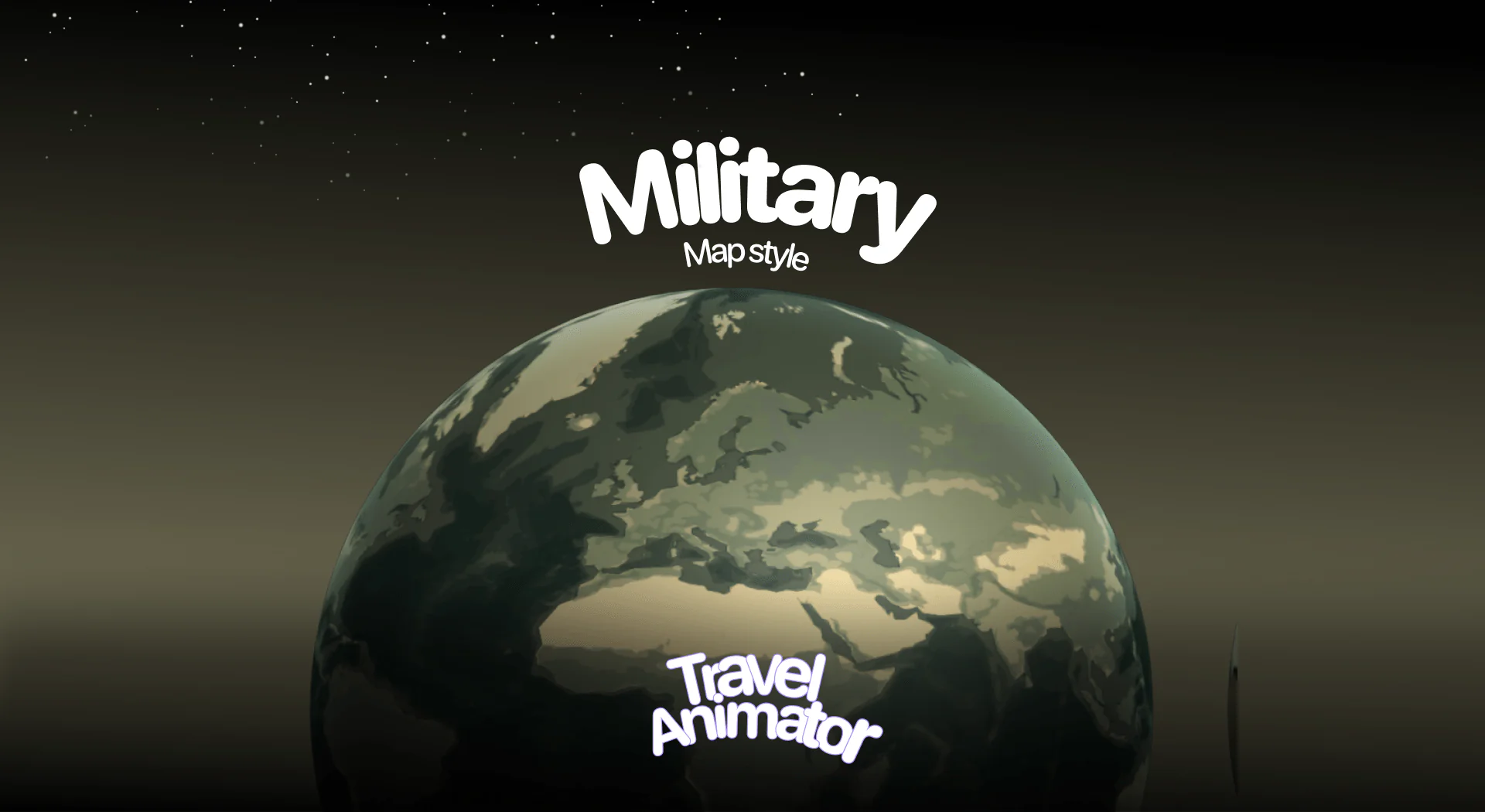 Military Map in Travel Animator