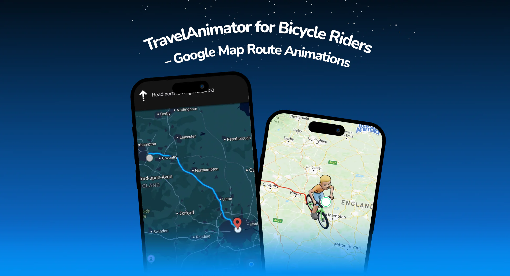 TravelAnimator for Bicycle Riders – Google Map Route Animations